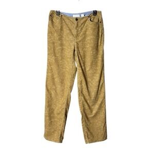 Liz Claiborne Floral Velour Velvet Pants Size 10 Gold Fairy Grunge Whimsigoth